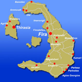 map of thera